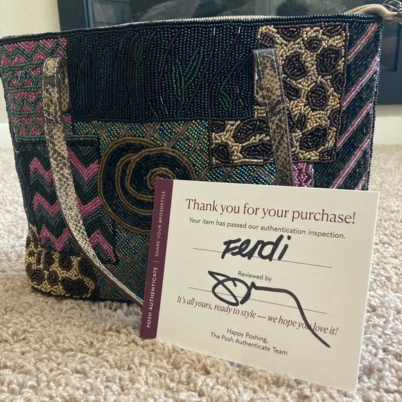 RARE Fendi Beaded Hand Bag - Picture 3 of 13
